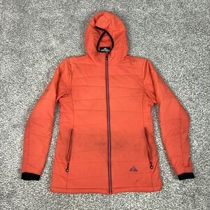 Strafe Jacket Womens L Orange Hooded Insulated Puffer Ski Outdoor Coat Incubator